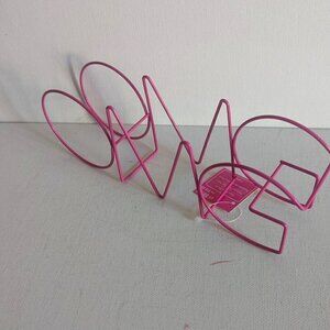 NWT Pink Wire 3D 'OMG' Retro Sign Summer 70s Home Table Decor Michael's Ashland